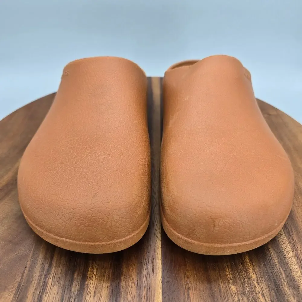 Crocs Dylan Clogs Shoes Mens 10 Cognac Brown Slip On Comfort Mules Casual